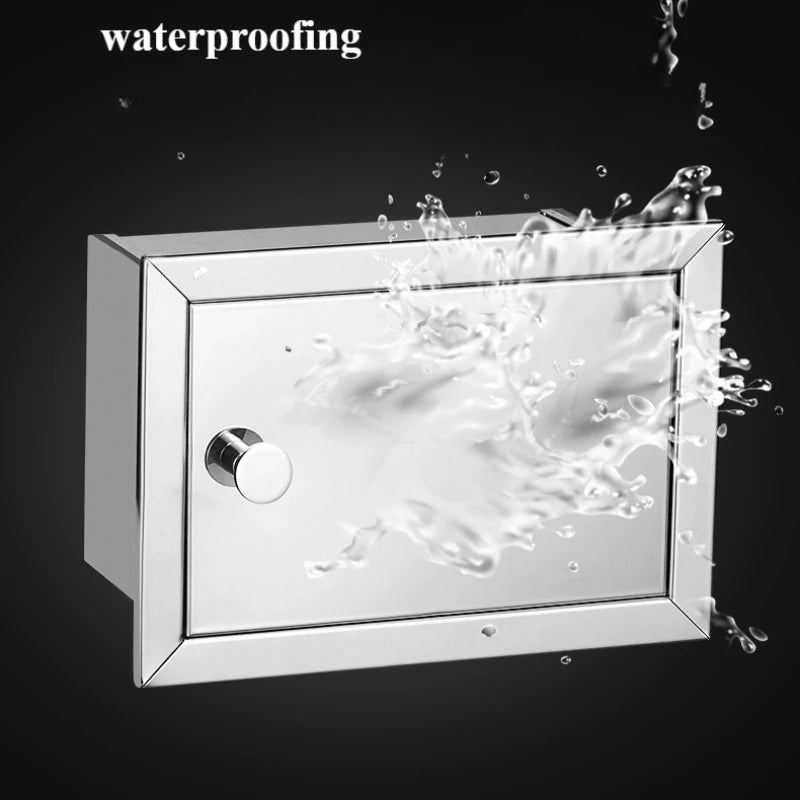 Einbau-Toilettenpapierrollenhalter in Mattschwarz, Aufbewahrungsbox für Seidenpapier aus Edelstahl für Badezimmer, Küche