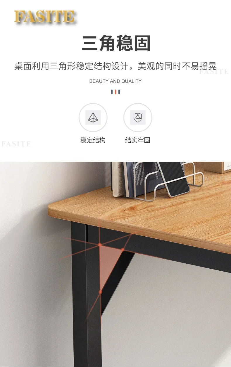 Hochwertiger, langlebiger Computertisch, Desktop-Tisch für Zuhause, Schlafzimmer, moderner, einfacher Mietisch, Studenten-Studientisch, langer Streifen