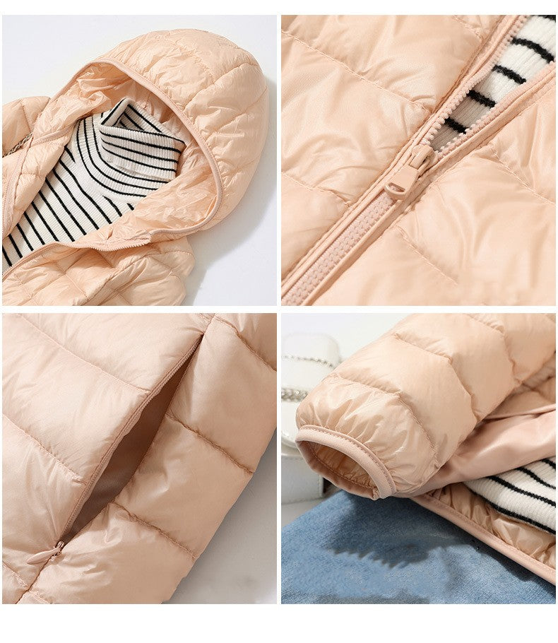 13 Farbe Neuankömmlinge Frauen Mode kurze ultraleichte dünne packbare Puffer Jacken weibliche süße Stil koreanische Daunen mäntel.