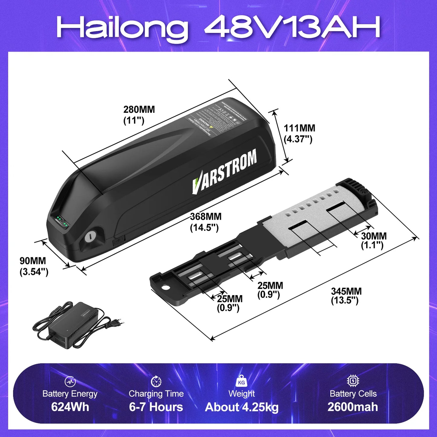 [ON SALE] Hailong Battery Electric Bicycle 21700 18650 Cells Pack 48V 36V 13Ah 52V 20Ah eBike Powerful Lithium Battery for BBS02