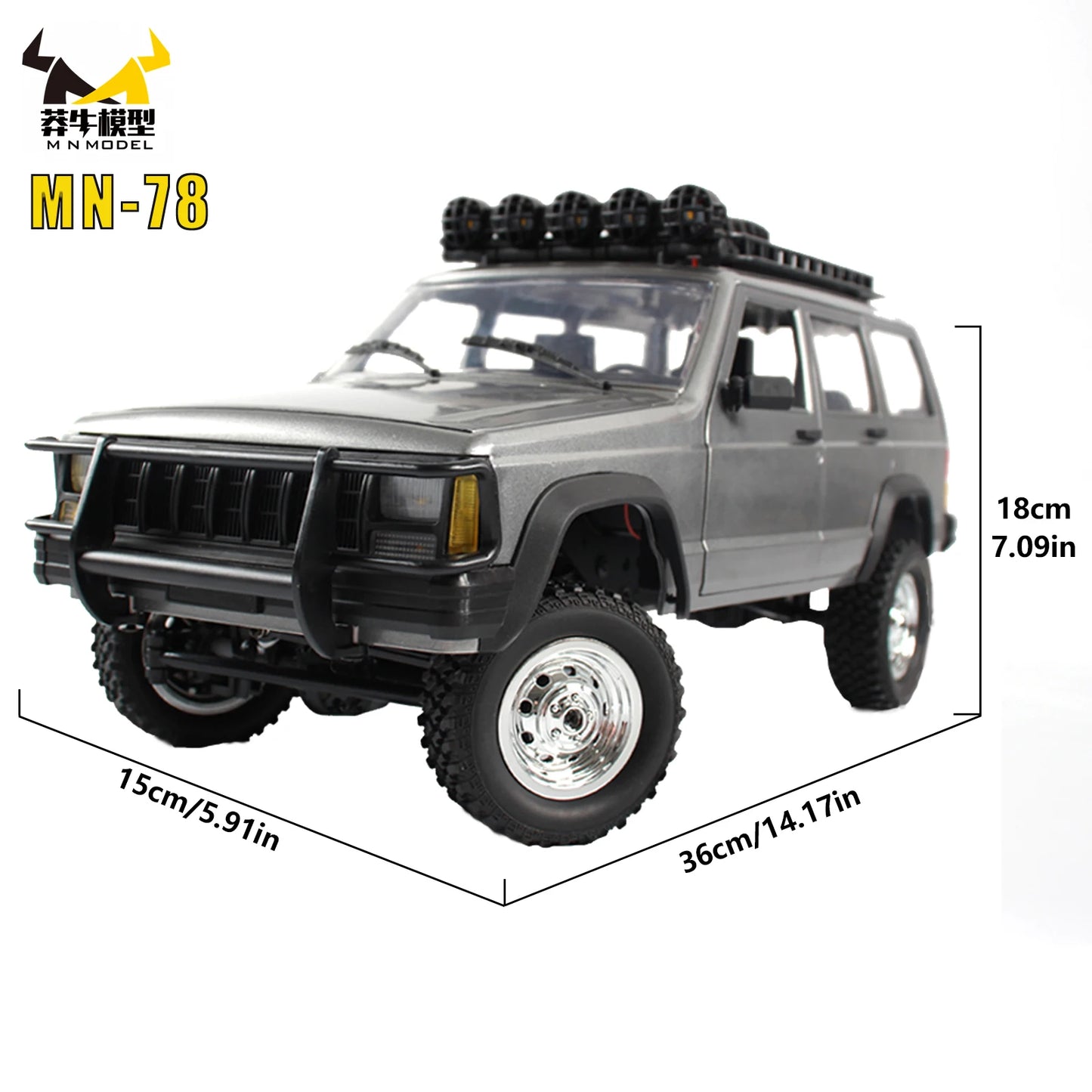 1:12 MN78 4WD Off-Road RC Car 2.4G Full Scale MN Model Cars RTR Version 280 Motor Real Proportional Copy Toy Remote Control Car.
