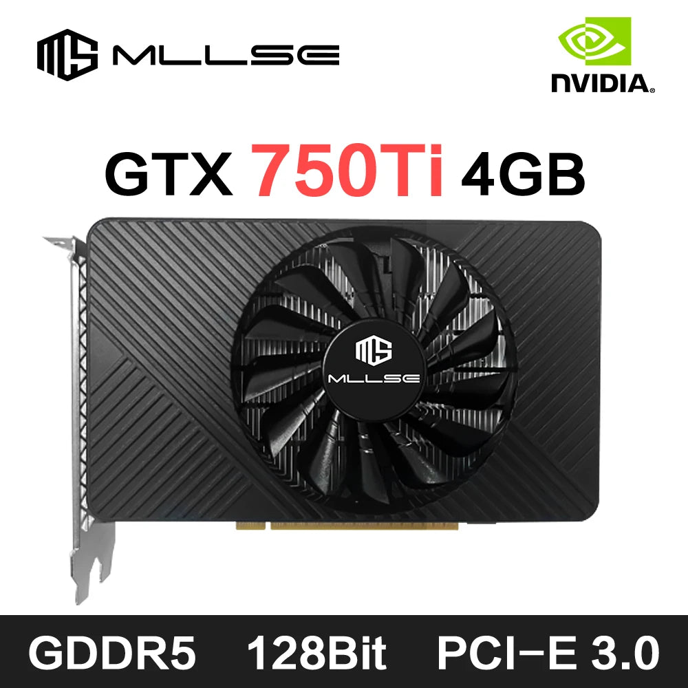 MLLSE GTX 750Ti 4GB Graphics Card GDDR5 128Bit HDMI DVI VGA PCI-E 3.0 Geforce GPU Gtx 750ti Gaming Video Card Placa De Video.