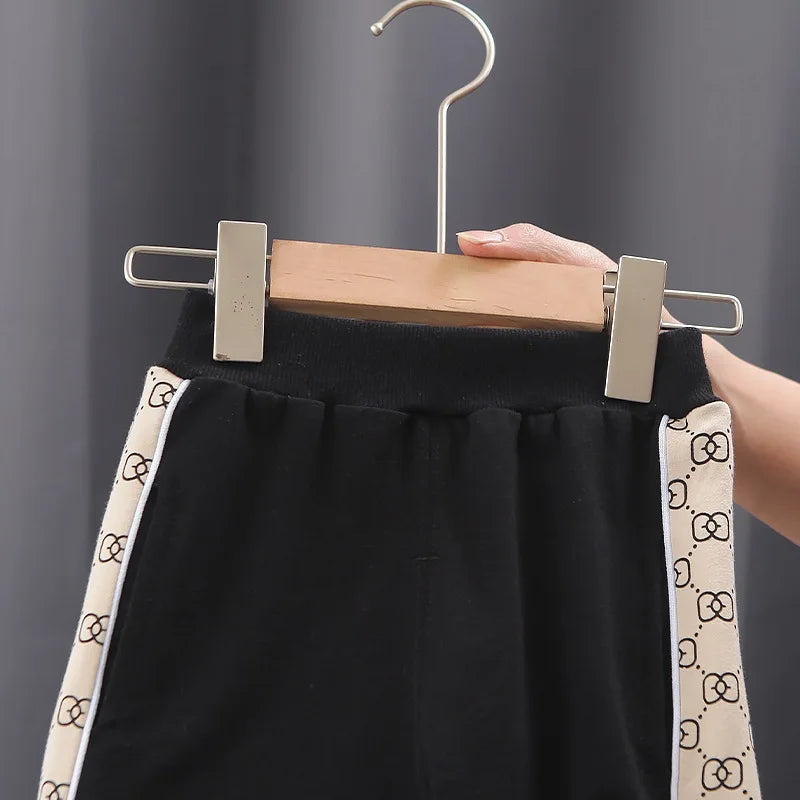 Autumn Spring New Children Fashion Full Printing Clothing Sets Baby Boys Handsome Zipper Jacket+Pants Toddler Tracksuit.