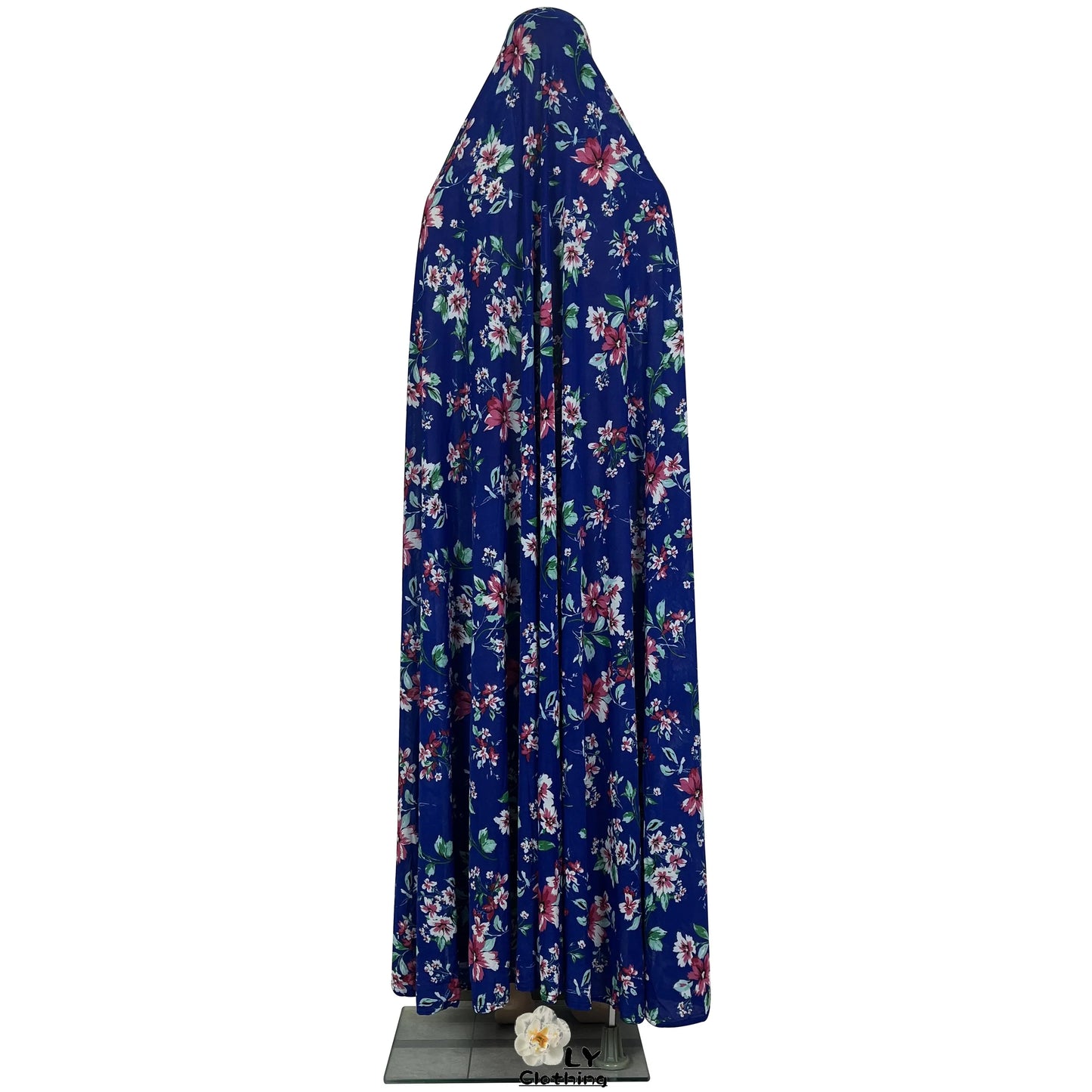 New Dubai Islamic Robe Ramadan Womens Hooded Abaya African Sleeveless Loose Soft Prayer Garment Muslim Floral Dress With Hijab.