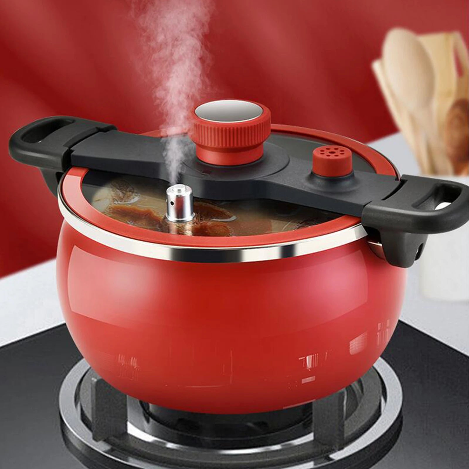7L Pot Variable Pressure Soup Pot Micro Pressure Pot Household Multi-Functional Non Stick Stewing Gas Induction Cooker Universal.