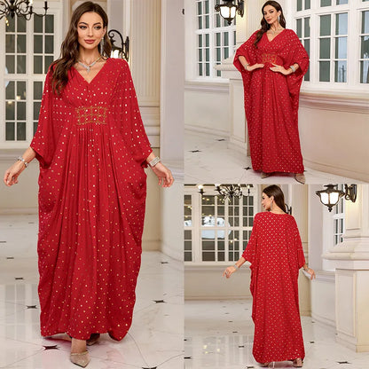 Frauen bestickte lange Kaftane Plus Size Kaftan Kleider Strand Badeanzug Cover Up Moomoo Kleid marokkanische Robe