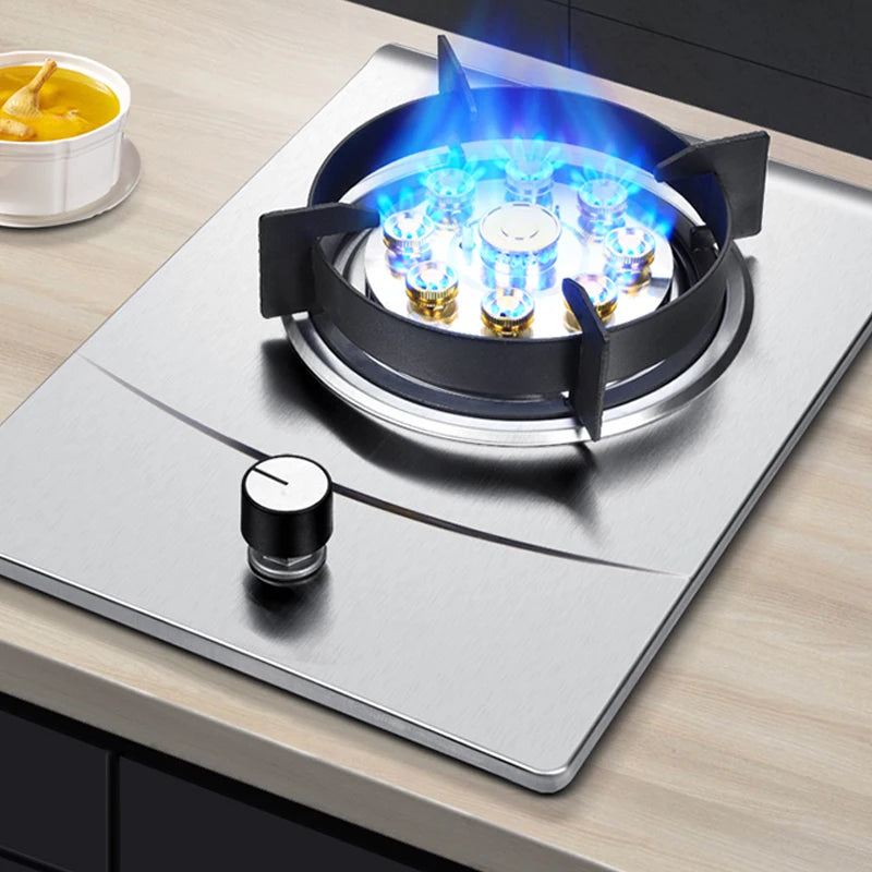 Gas Stove Single Stove Household Desktop Liquefied Gas Natural Gas Stove Embedded Stainless Steel Fierce Fire Stove Gas Cooker.