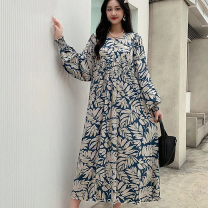 Kleid Frauen Kleidung plus Größe Frühling Sommer böhmischen Strand koreanischen Stil Blumen Vintage Vestidos Robe lose Kleider übergroß