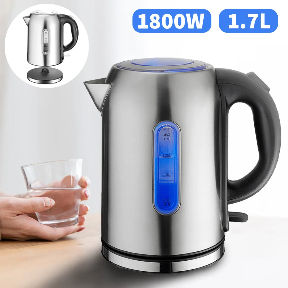 1850-2200W Electric Kettle 1.7L Electric Water Boiler Stainless Steel Electric Boiler Home Kettle Auto-off overheat protection.