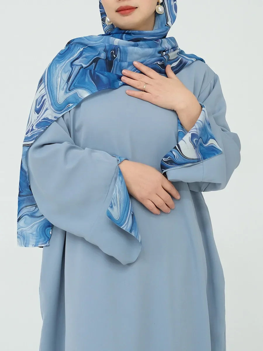 Muslim Türkiye Dubai Abayas For Women Loose Long Dress Kfatan Modest Ramadan Robe Femme Islamic Clothing Holiday Maxi Dresses