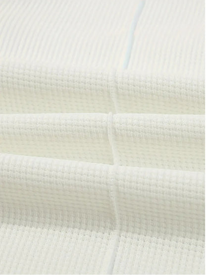 Mens Stylish Waffle Pants - Casual Sports Slim Fit with Adjustable Drawstring Secure Pockets for All Seasons - Perfect Outdoor.