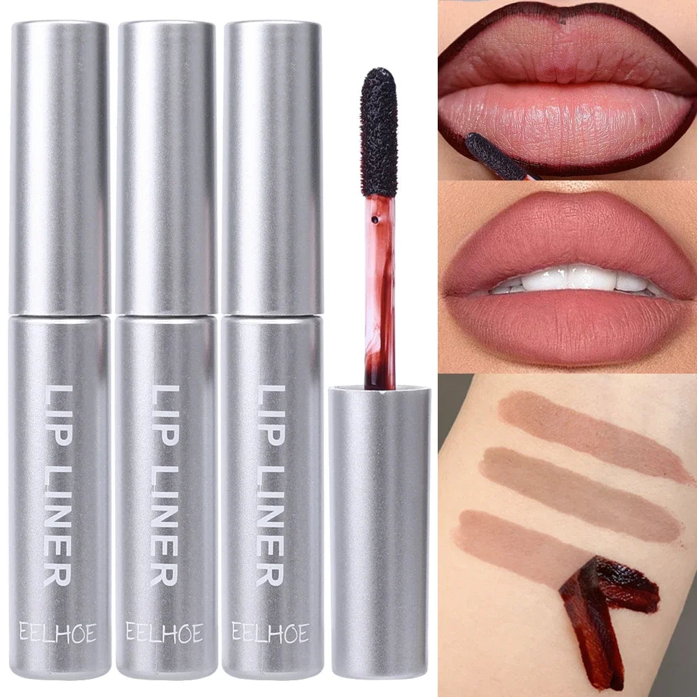 Waterproof Lip Liner Peel Off Tattoo Lipgloss Waterproof Long Lasting Matte Lip Tint Brown Contour Tear-off Lips Stain Cosmetic.