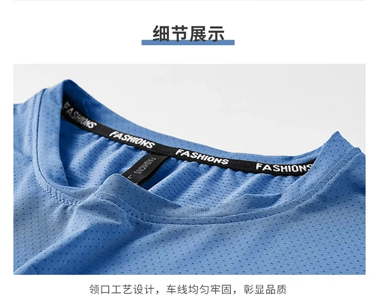 Quick Dry Sport T Shirt Men'S 2024 Short Sleeves Summer Casual White Plus OverSize 6XL 7XL 8XL 9XL Top Tees GYM Tshirt Clothes.