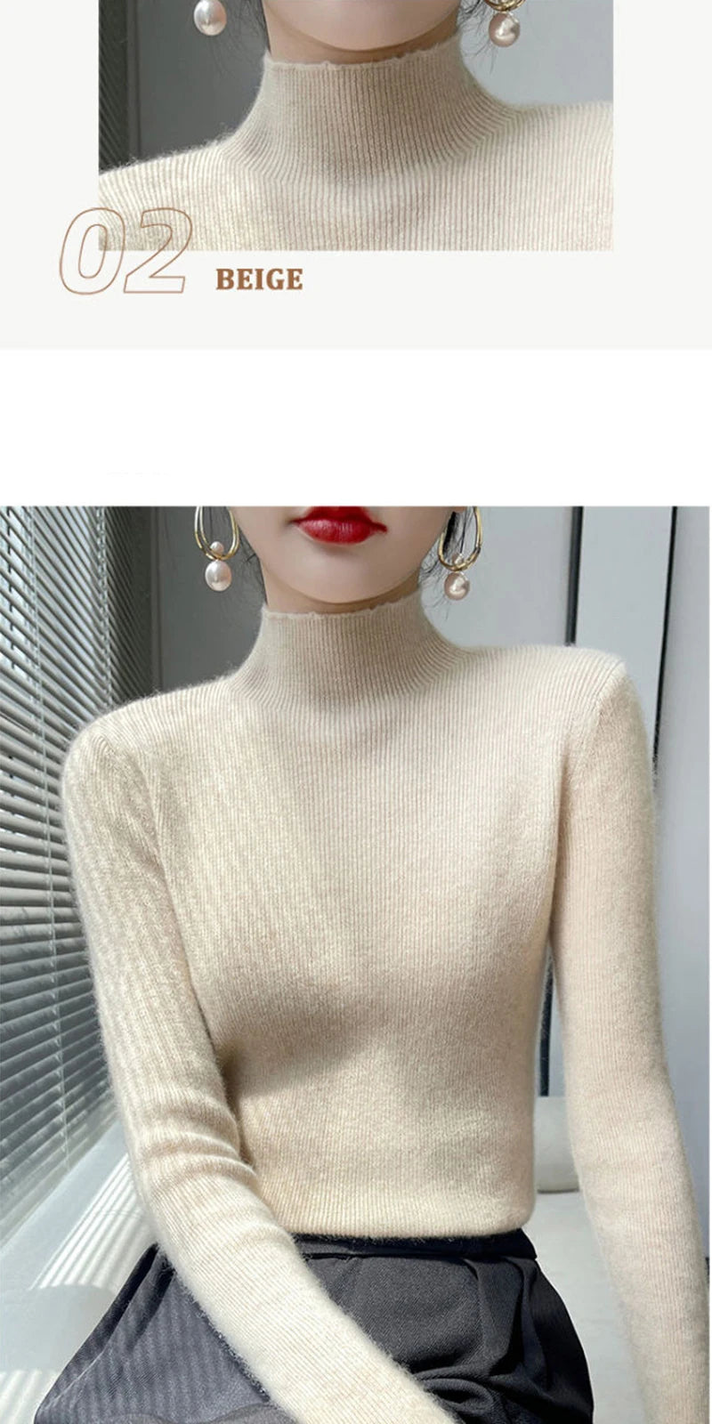 MEXZT Solide Pullover Frauen Hälfte Rollkragen Gestrickte Pullover Harajuku Koreanische Dicke Strickwaren Herbst Winter Mode Schlank Jumper.