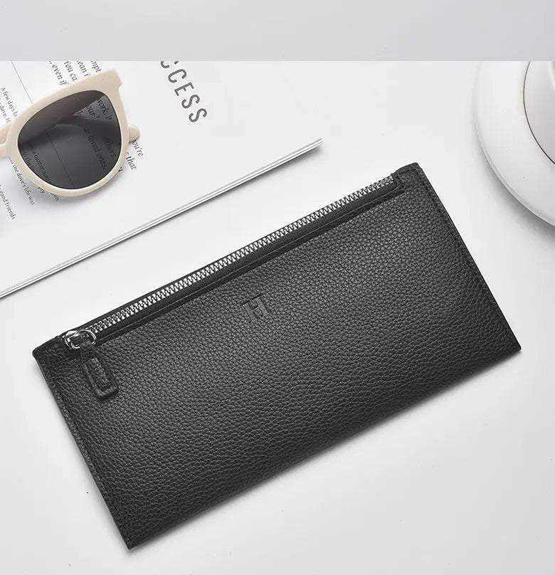 2025 new leather long wallet, women's ultra-thin casual zipper wallet, phone holder, soft leather leather clip,Cosmetic Bag..