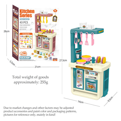 Mini Play Food Toys Kitchen Playset Accessories, Pretend Play Pizza Cake Milk Bread Pans Fork for 3+ Boys and Girls.