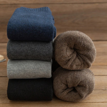 6PCS=3Pairs Men's Winter Compression Stocking Warm Hot Knee High Long Leg Terry Socks Warm Thicken Cover Calf Socks Size 38-44.