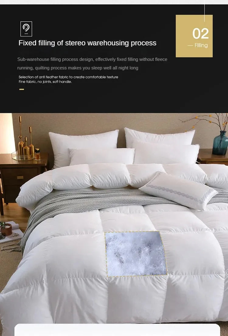Down duvet 95 white goose down five-star hotel warm double single duvet core goose down duvet.