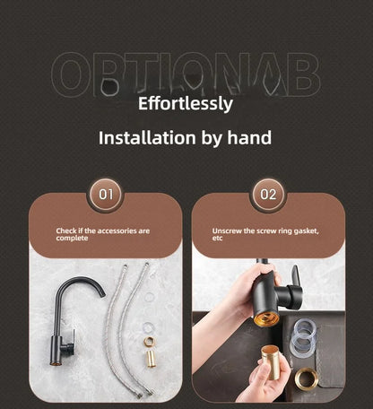 Kitchen Hot and Cold Water Faucets Household Kitchen Sink Splash Proof Sink Tap Deck Mounted Sprayer Taps