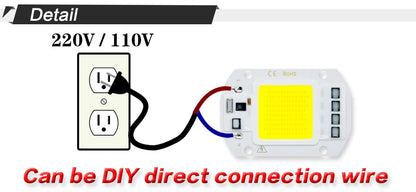 COB Chip LED Lampe 220V 10W 20W 30W 50W Smart IC Keine Notwendigkeit Fahrer Lampada LED Birne Lampe Für Flutlicht Scheinwerfer Diy Beleuchtung.