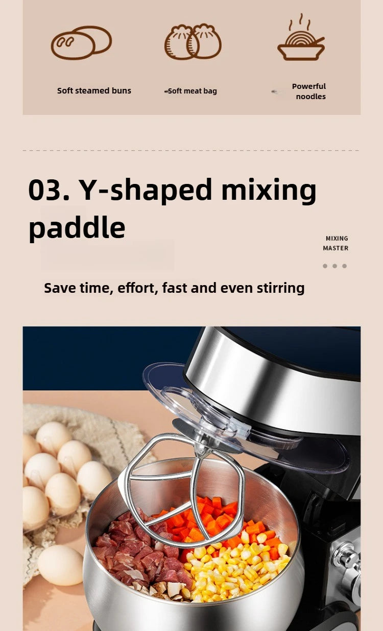 220V Household Electric Dough Mixer Automatic Home Mixer Egg Beater, Kneading Machine, Blender Kitchen Stand Mixer.