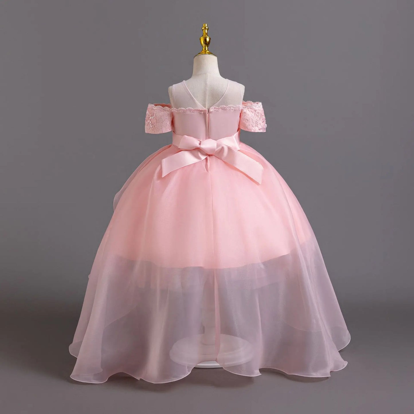 Luxus Perlen Kleider Für Kinder Spitze Schleppende Hochzeit Prinzessin Kleid Für Mädchen Geburtstag Prom Gala Leistung Lange Ballkleid.
