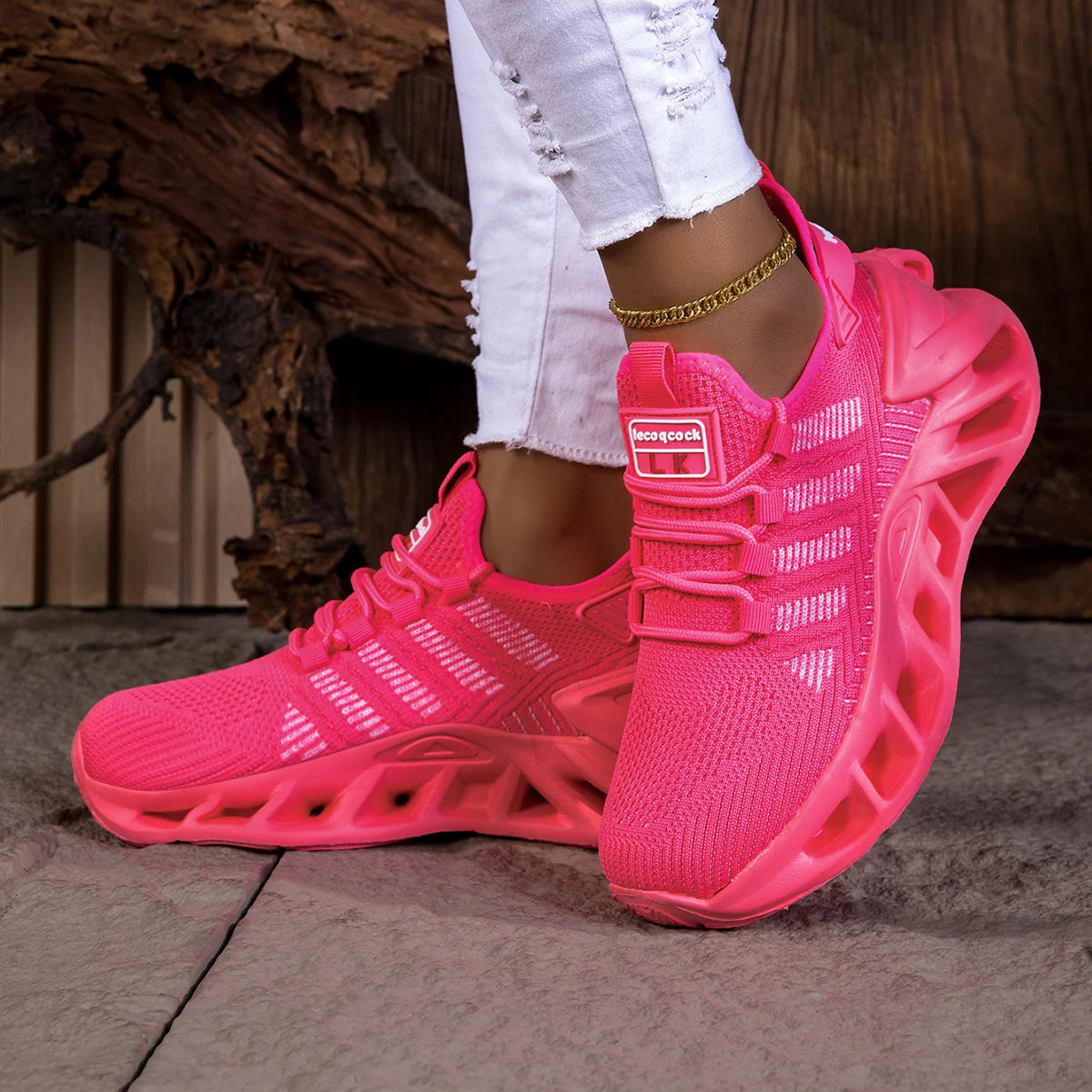 YRZL Unisex Running Shoes Men Women Lightweight Mesh Breathable Comfortable Flat Soft Tennis Shoes Summer Lace-up Sneakers Man.