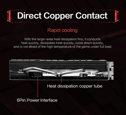 MLLSE AMD RX 580 8GB 2048SP GDDR5 256Bit Gaming Graphics Card 6Pin PCI Express 3.0 ×16 Game Radeon GPU rx580 8g.