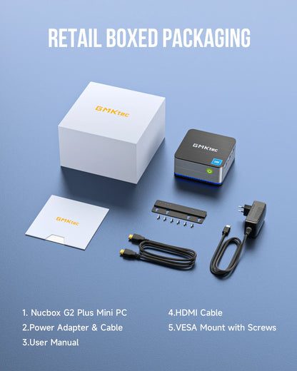 GMKtec G2 Mini PC Windows 11 Pro Intel 12th Gen Alder Lake N100 Mini PC DDR5 12GB RAM 512GB ROM WiFi 6 BT5.2 Desktop Computer.