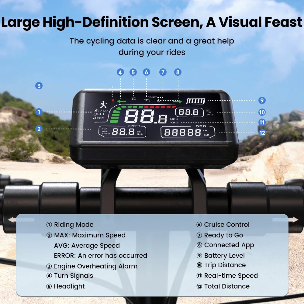 ISCOTER W9 Electric scooter 1000W engine 48V14AH battery foldable E-type scooter 10-inch pneumatic tire adult electric scooter.