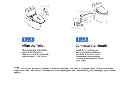 Intelligenter Toilettensitzbezug – wasser- und energiesparend, sofortige Erwärmung, selbstreinigend, LED-Nachtlicht, effizienter, hygienischer Badezimmerdeckel