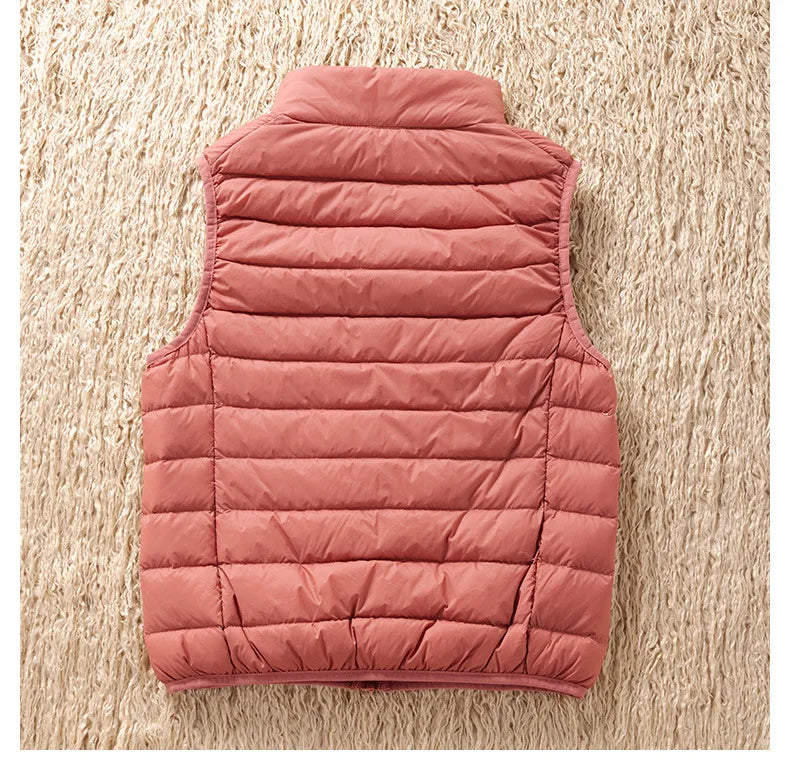 12 Farben 90% weiße Enten Daunen Frauen ärmellose Jacken 2023 Neuankömmlinge weibliche ultraleichte packbare Weste Frauen Mäntel