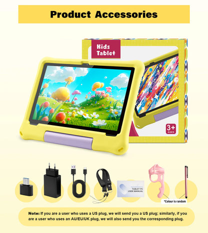 ANRY 10.1 inch Kids Android 15 Tablet 8GB (4+4GB) RAM 64GB ROM 5000Mah Octa-core 5G Wifi Children's Learning Educational Tablets