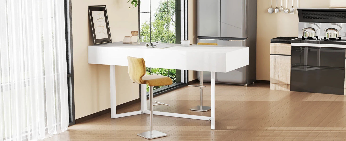 Klappbarer Schreibtisch 120×55cm – Multifunktional, faltbar, mit europäischen Steckdosen, Muschel-Design zum Verstecken des Unordnunges auf dem Schreibtisch – Geeignet