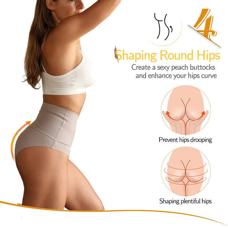 High Elastic Seamless Briefs Women Butt Lifter Panties Tummy Control Slimming Underwear Female Sexy Lingerie Large Size S-3XL.