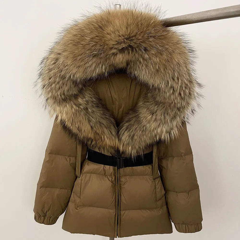 OFTBUY 2025 Winter Kleidung Puffer Jacke Frauen Echt Fox Pelz Mit Kapuze Dicke Warme 90% Weiße Ente Unten Mantel Weibliche Parkas wasserdicht