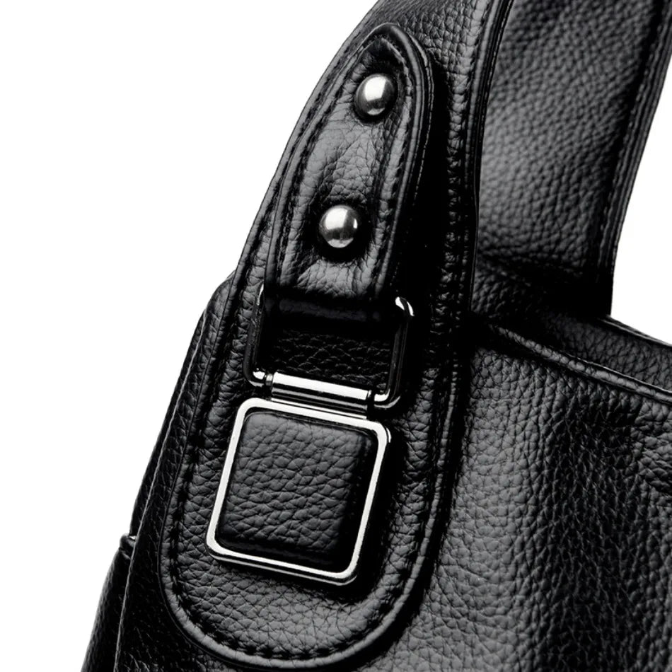 Genuine Soft Leather Handbags for Women Casual Shoulder Tote Bag Luxury Designer Ladies Large Capacity Purse Bags Sac A Main Hot