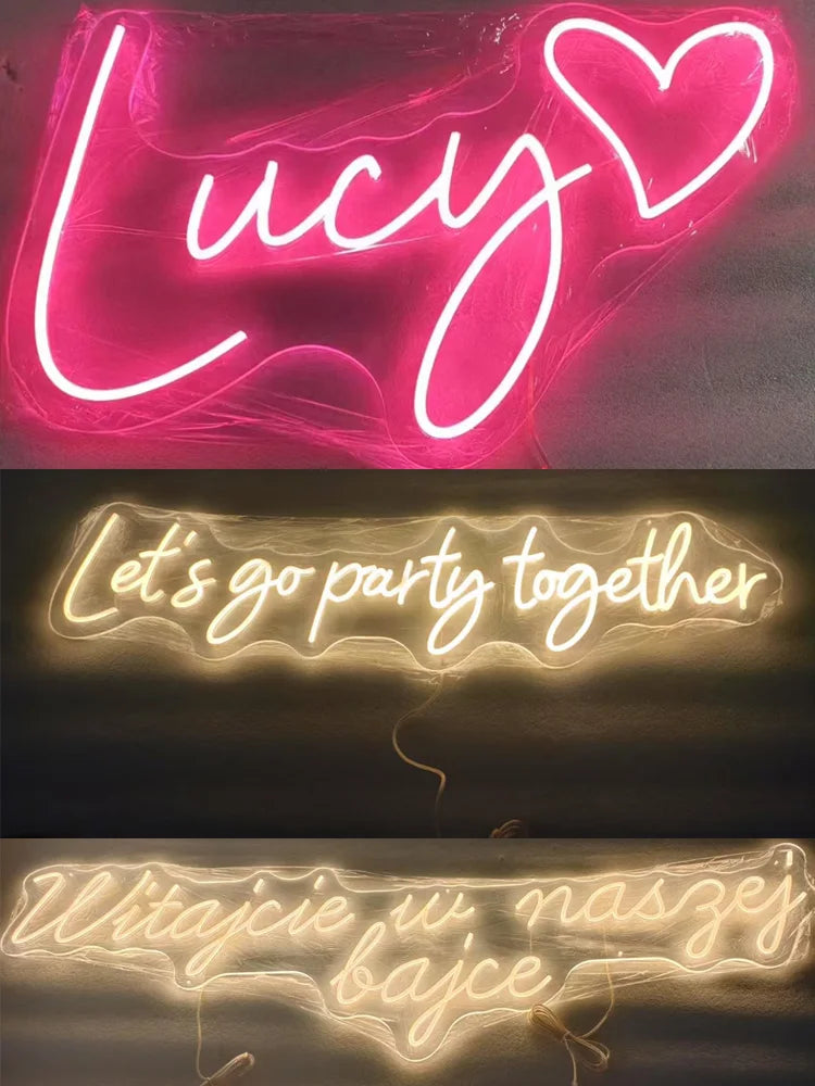 Custom Neon Sign Led Light Personalized Custom Logo Wall Decor Neon Sign For Store Wedding Happy Birthday Party Bar Neon Sign.