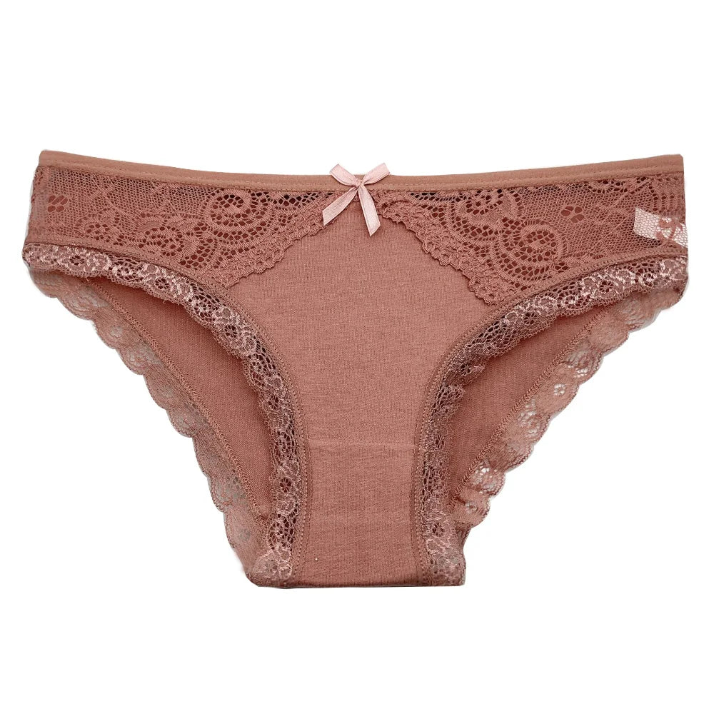 5 PCS/SET New Arrival Low Rise Ladies Sexy Lace Panty Underpants Panties For Women Lingerie Cotton Briefs.