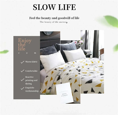 Double Layer Winter Thicken Raschel Plush Weighted Blanket For Bed Warm Heavy Blankets Throw Printed Flowers Fluffy Soft Carpet.