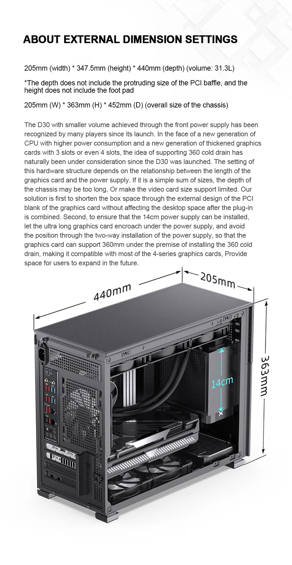 JONSBO Pinecone D31 M-ATX Computer Case Mesh Side Transparent ATX With Display Screen Games Chassis Support 360 Water Cooling.