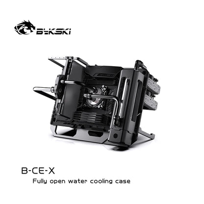 Bykski ATX Open Frame Panoramic Viewing Gaming Computer Case DIY Full Aluminum Water-Cooled Chassis B-CE-X.