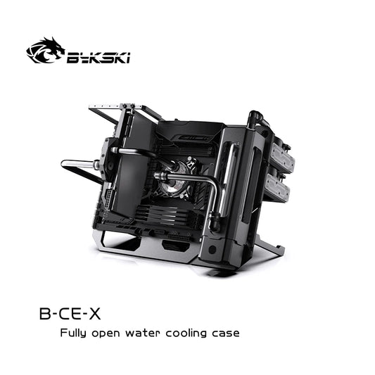 Bykski ATX Open Frame Panoramic Viewing Gaming Computer Case DIY Full Aluminum Water-Cooled Chassis B-CE-X.