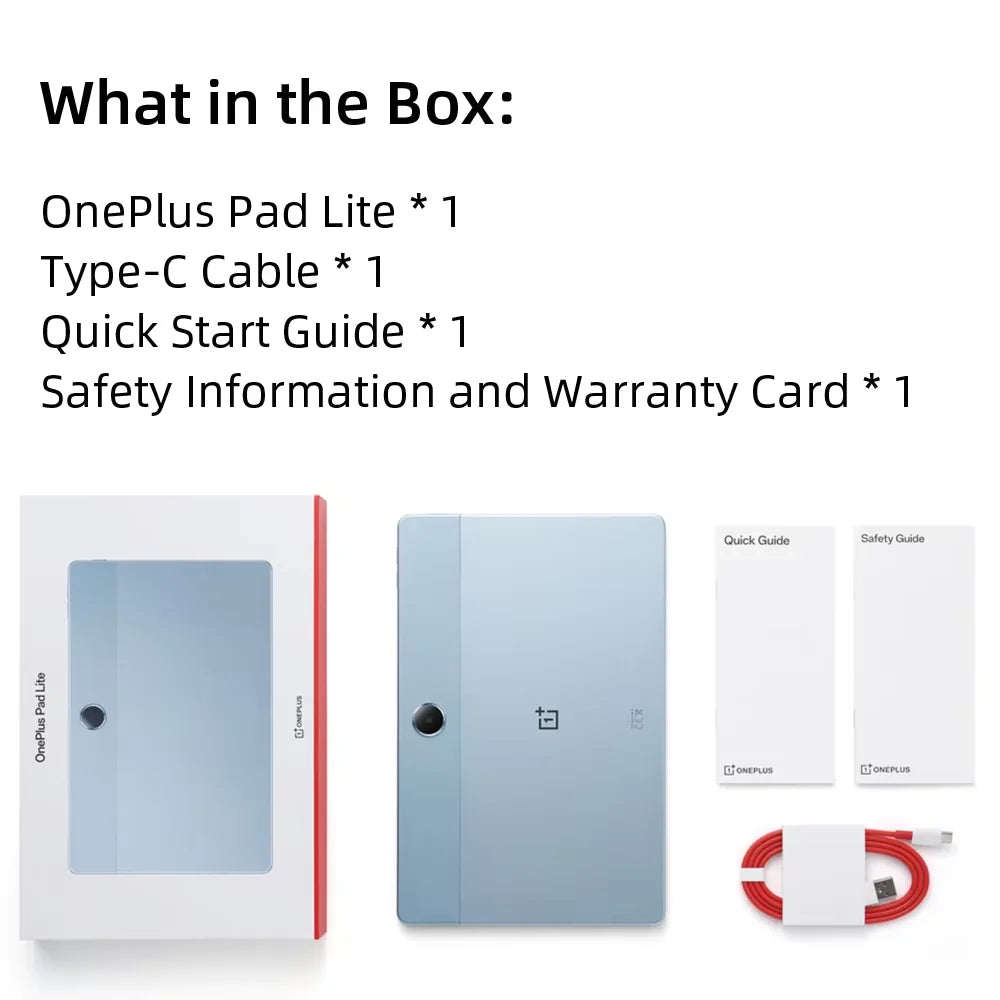 Global Version OnePlus Pad Lite Tablet 11-inch 90Hz LCD Eye Care Display MediaTek Helio G100 9340mAh Battery OxygenOS 15.0.1.