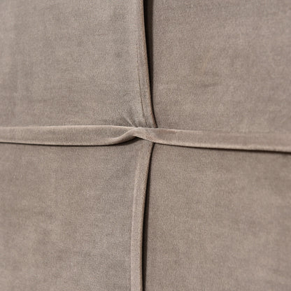 KOMHTOM Hydraulisch Polsterbett Hellgrau - Verstellbares Kopfteil, Metallrahmen-Lattenrost, mit Stauraum, Samtbezug