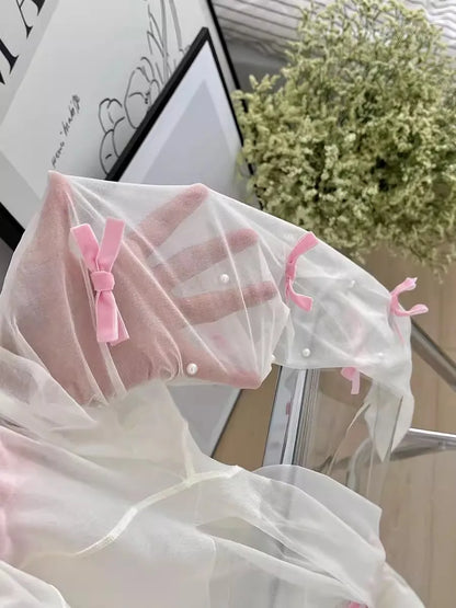 Lolita Pink Velvet Bow Embroidery Pearl Tights Pantyhose Fashion Women Tights JK Lolita Styles Sweet Girls Kawaii Cute Stocking.