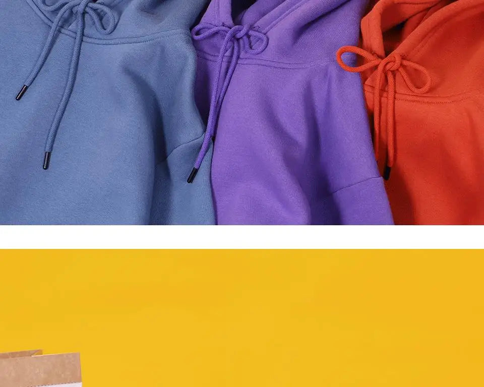 Einfarbiger Hoody für weibliche Herbst modische Kleidung lässige Fleece Tasche Hoodies mehrfarbige Unisex Frauen Streetwear.
