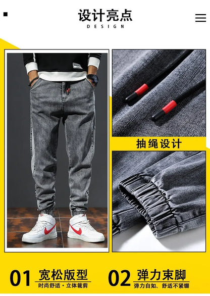 Trendy Marke Frühling Herbst 2023 Neue männer Jeans Lose Fit Vielseitig Arbeitskleidung Stil Koreanische Beiläufige Lange Hosen