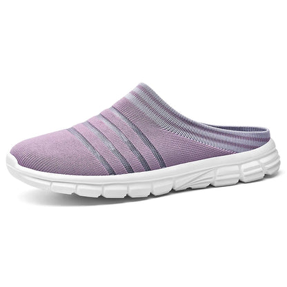 New large size men's casual sneakers fashion outdoor walking men's half slippers mesh surface breathable men's sneakers.