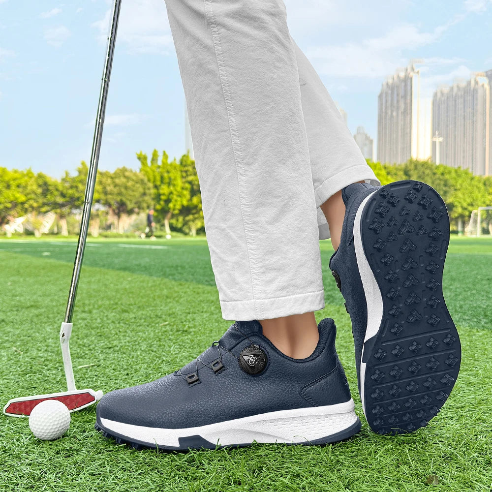 2025 New Men's and Women's Golf Shoes Outdoor Professional Training Golf Nailless Anti Slip Leisure Walking Shoes.